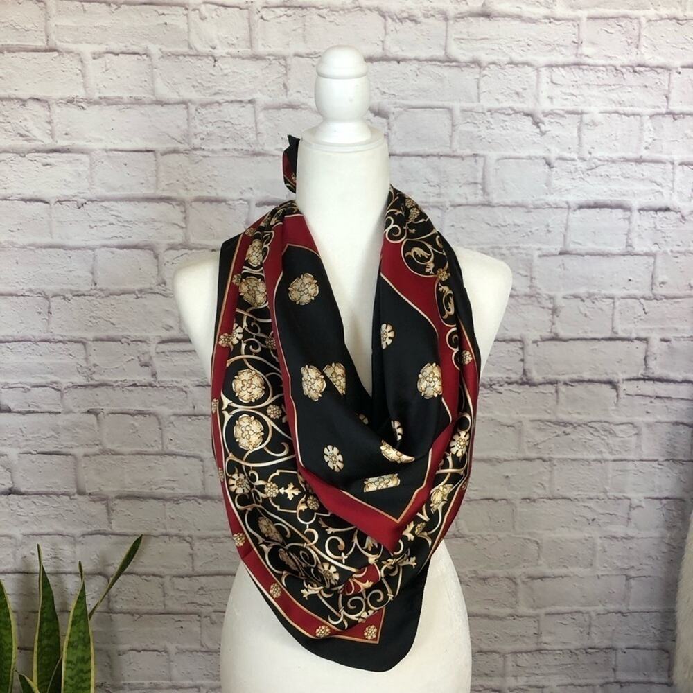 Satin square scarf
